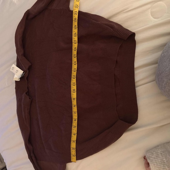 Abercrombie & Fitch Brown Ribbed Crewneck Sweater Unisex Size Large - Picture 4 of 5